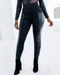 Trendy High-Waist Lederhose für Damen - Romy