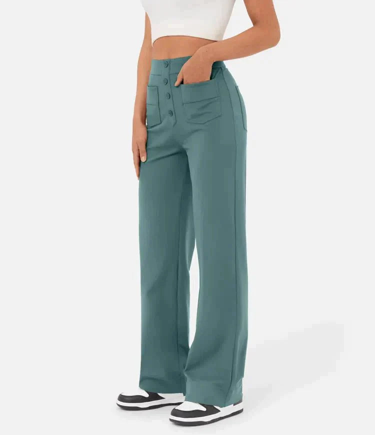 Elastische Hohe Taille Damenhose - Isabeau