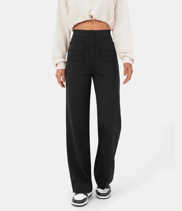 Elastische Hohe Taille Damenhose - Isabeau