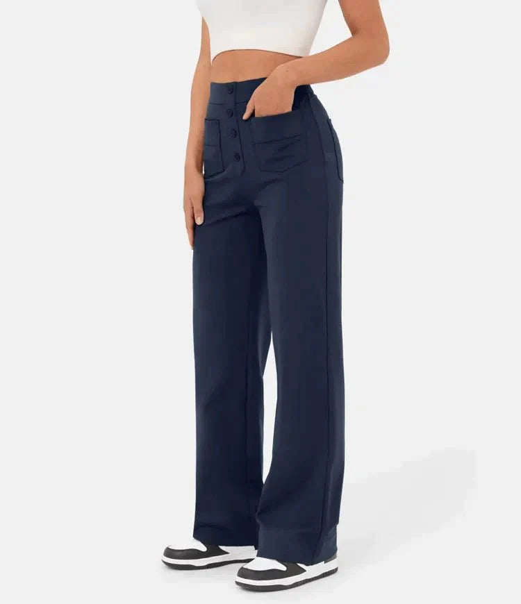 Elastische Hohe Taille Damenhose - Isabeau
