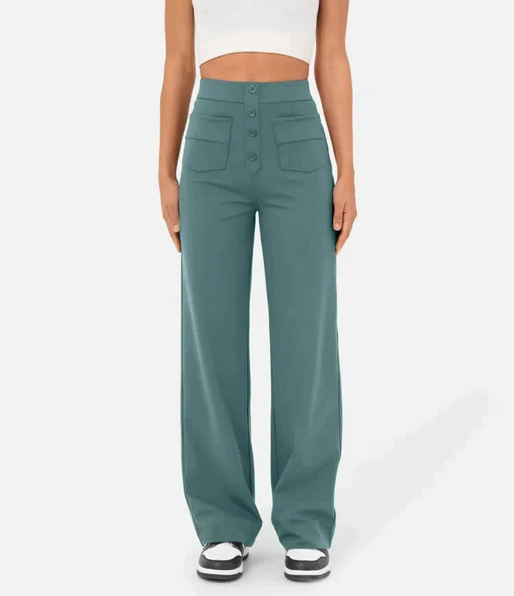 Elastische Hohe Taille Damenhose - Isabeau