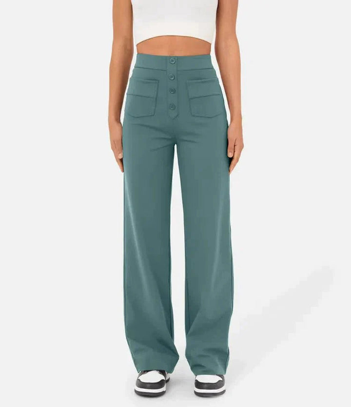 Elastische Hohe Taille Damenhose - Isabeau