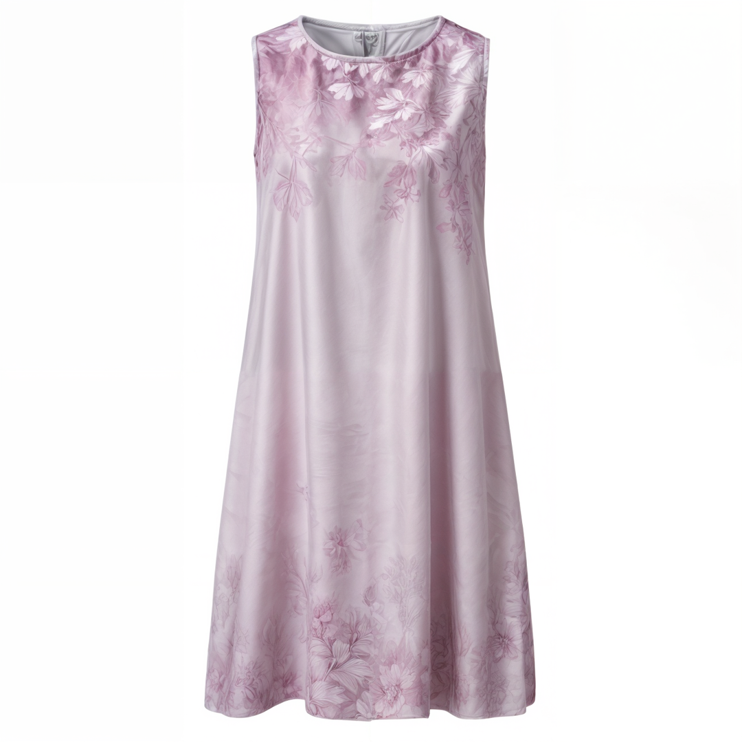 Stilvol Geblümtes A-Linien Kleid mit Weste für Damen – Miray