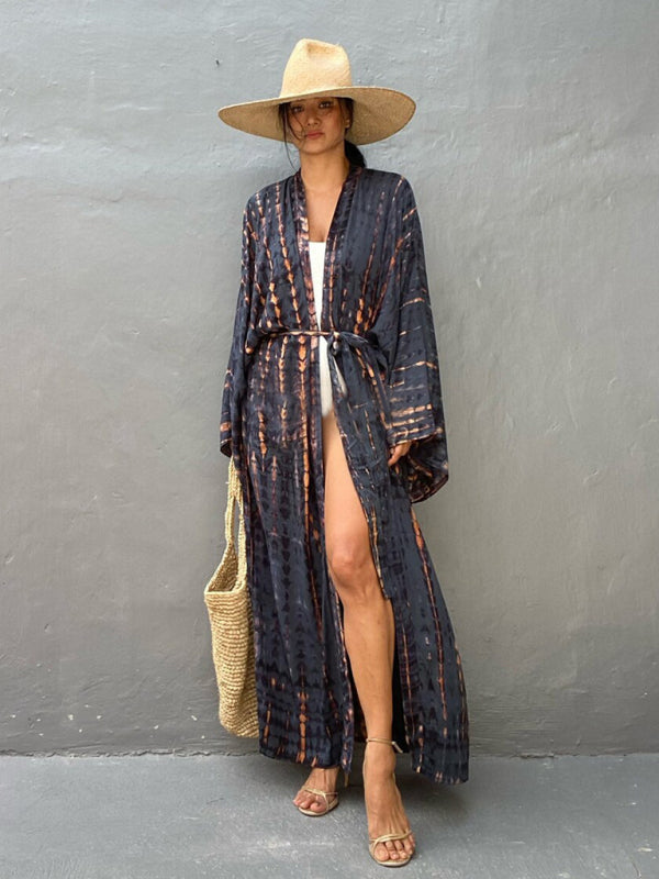Gewebter Kimono mit Bindegürtel – Leona