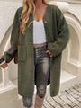 Lang Fleece Damenjacke Mit Knopfverschluss – Elara