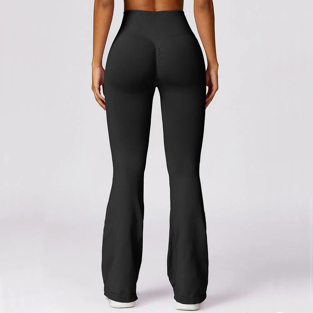 Nahtlose Flared Yoga-Leggings – Elara