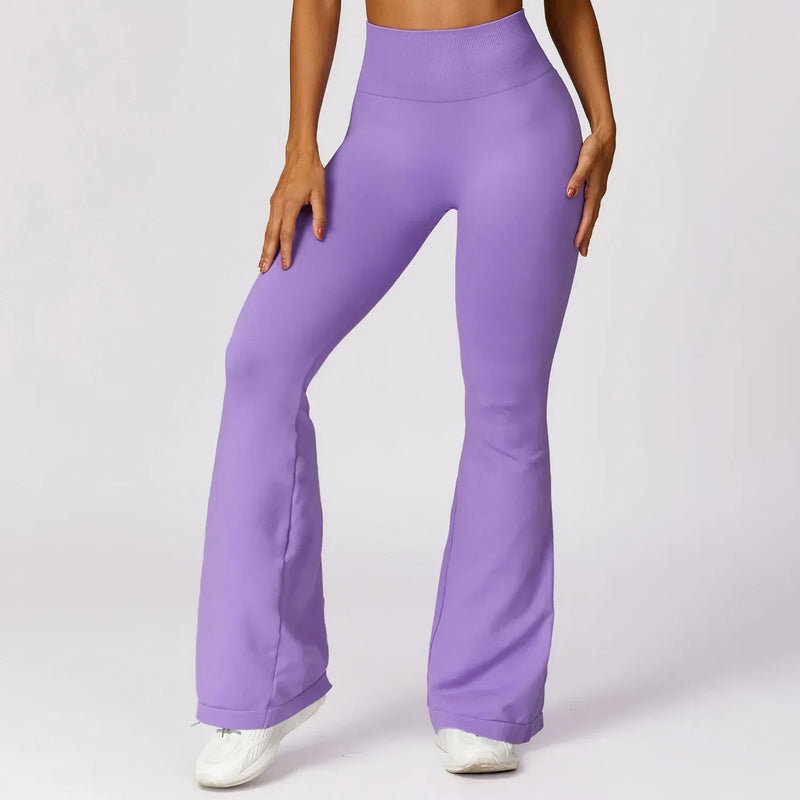 Nahtlose Flared Yoga-Leggings – Elara