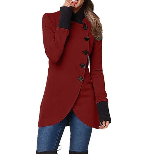 Damen Zwischenjacke mit asymmetrischem Verschluss – Isabella