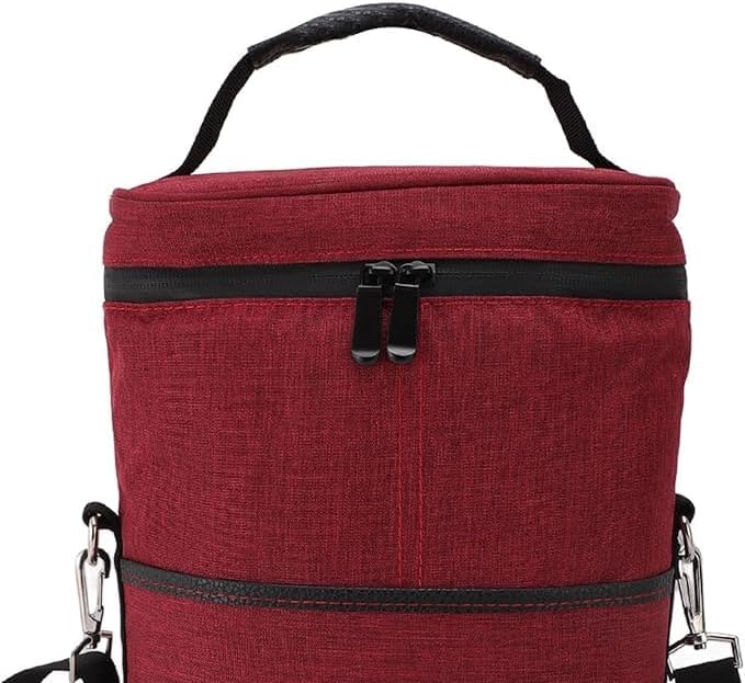 Isolierte 2-Flaschen-Weinkühltasche mit verstellbarem Gurt