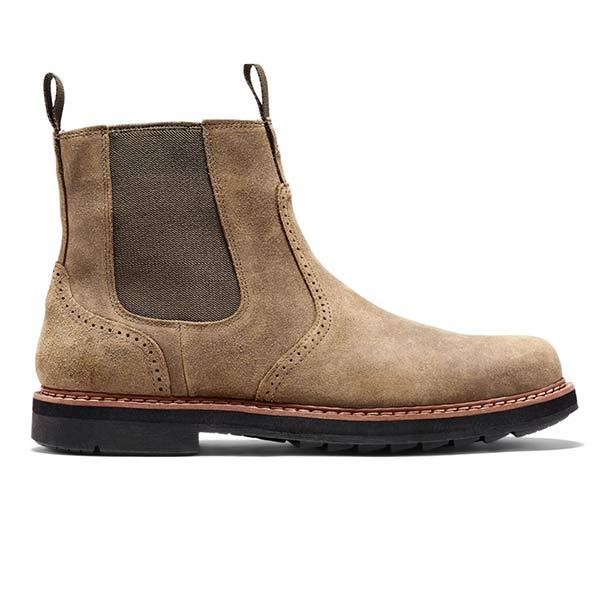 Herren Chelsea Boots klassisch aus Kunstleder mit Elastikeinsatz – Neron