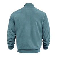 Leichte Herren Übergangsjacke im Wildleder-Look mit Stehkragen – Damian