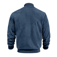Leichte Herren Übergangsjacke im Wildleder-Look mit Stehkragen – Damian