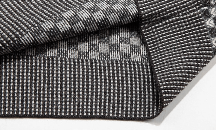 Herren-Pullover mit Karo-Strickmuster – Fabian