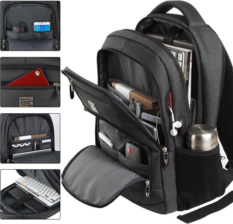 Dunne anti-diefstal laptoprugzak met USB-oplaadpoort