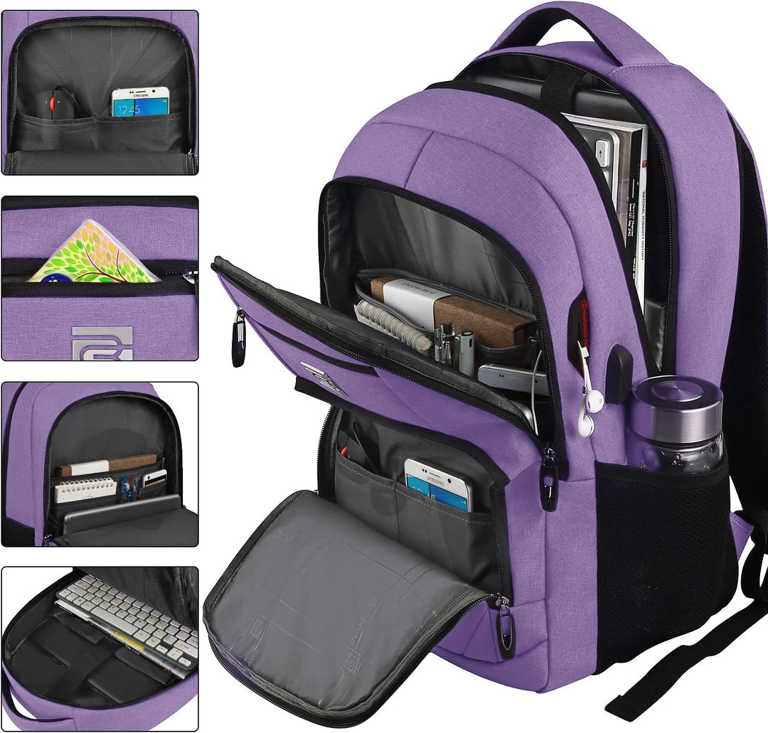 Dunne anti-diefstal laptoprugzak met USB-oplaadpoort
