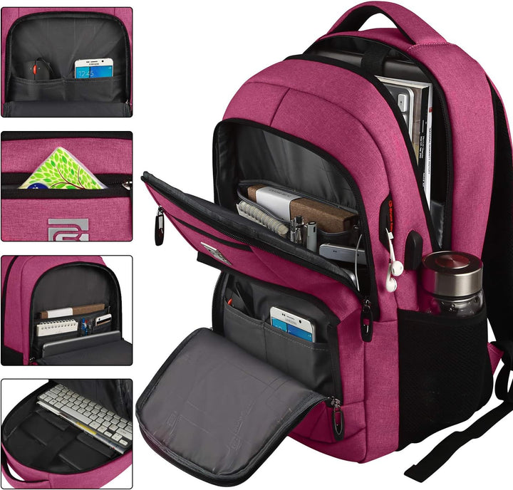 Dunne anti-diefstal laptoprugzak met USB-oplaadpoort