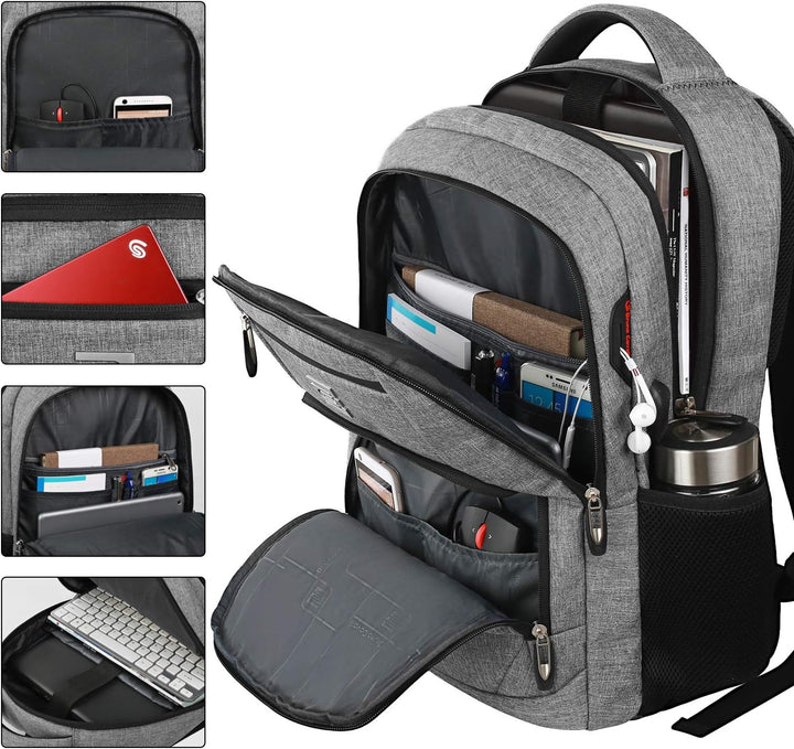 Dunne anti-diefstal laptoprugzak met USB-oplaadpoort