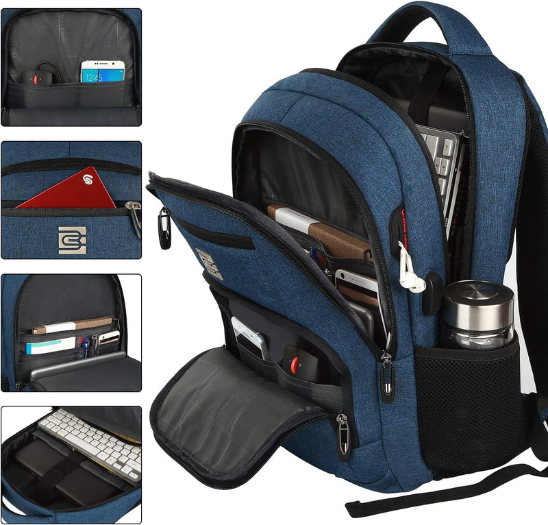 Dunne anti-diefstal laptoprugzak met USB-oplaadpoort