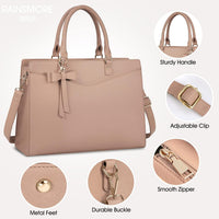 Wasserdichte Laptop-Tasche aus PU-Leder mit multifunktionalem Design für Damen
