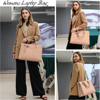 Wasserdichte Laptop-Tasche aus PU-Leder mit multifunktionalem Design für Damen