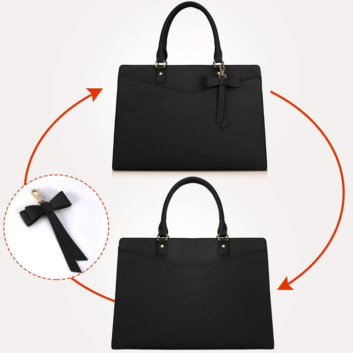 Wasserdichte Laptop-Tasche aus PU-Leder mit multifunktionalem Design für Damen