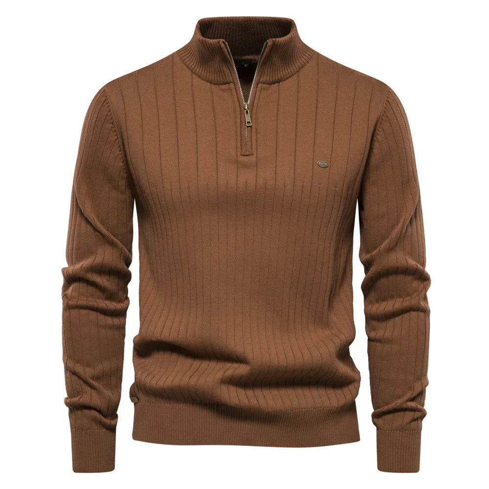 Herren Herbstpullover mit Reißverschluss – Daan