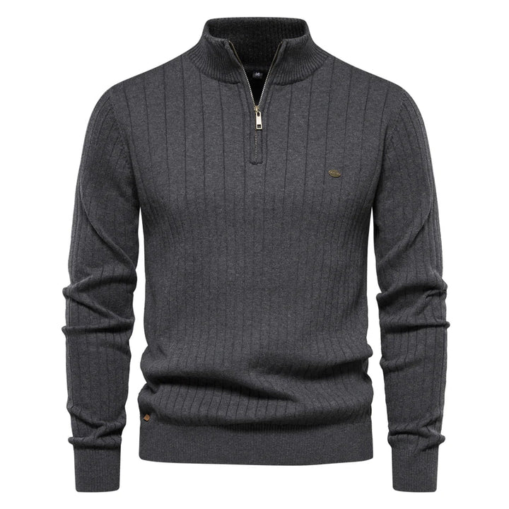 Herren Herbstpullover mit Reißverschluss – Daan