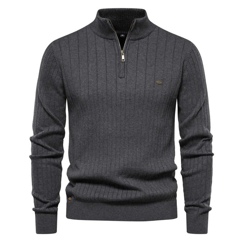 Herren Herbstpullover mit Reißverschluss – Daan