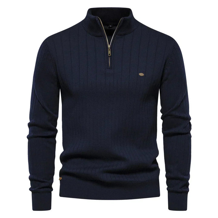 Herren Herbstpullover mit Reißverschluss – Daan