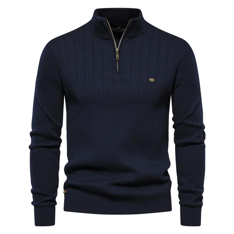 Herren Herbstpullover mit Reißverschluss – Daan
