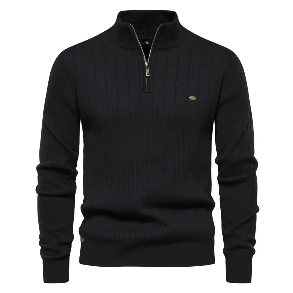 Herren Herbstpullover mit Reißverschluss – Daan