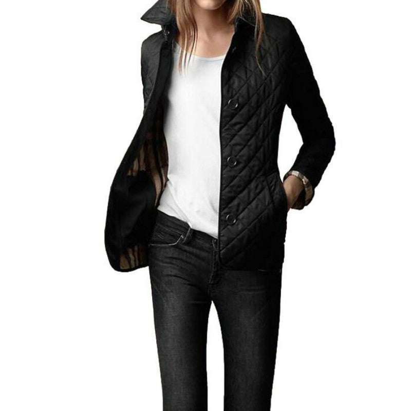 Gepolstertes Damenjacke mit Knöpfen – Elin