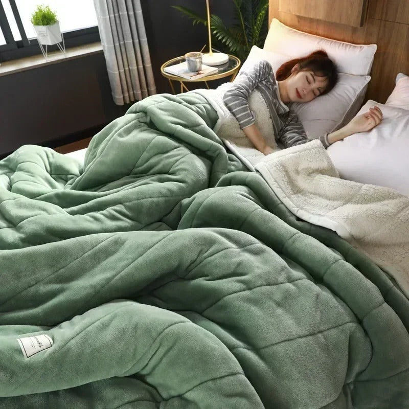 Warme Flanell-Korallfleece-Decke für Herbst & Winter – CosyBlanket