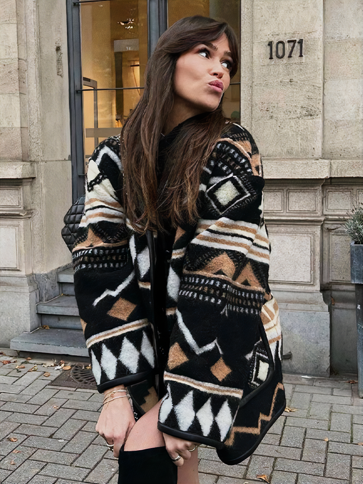 Damen Herbstjacke mit Print – Amaris