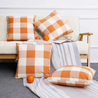 Gemütliche Karierte Kissenhülle im Landhausstil – Autumn Plaid