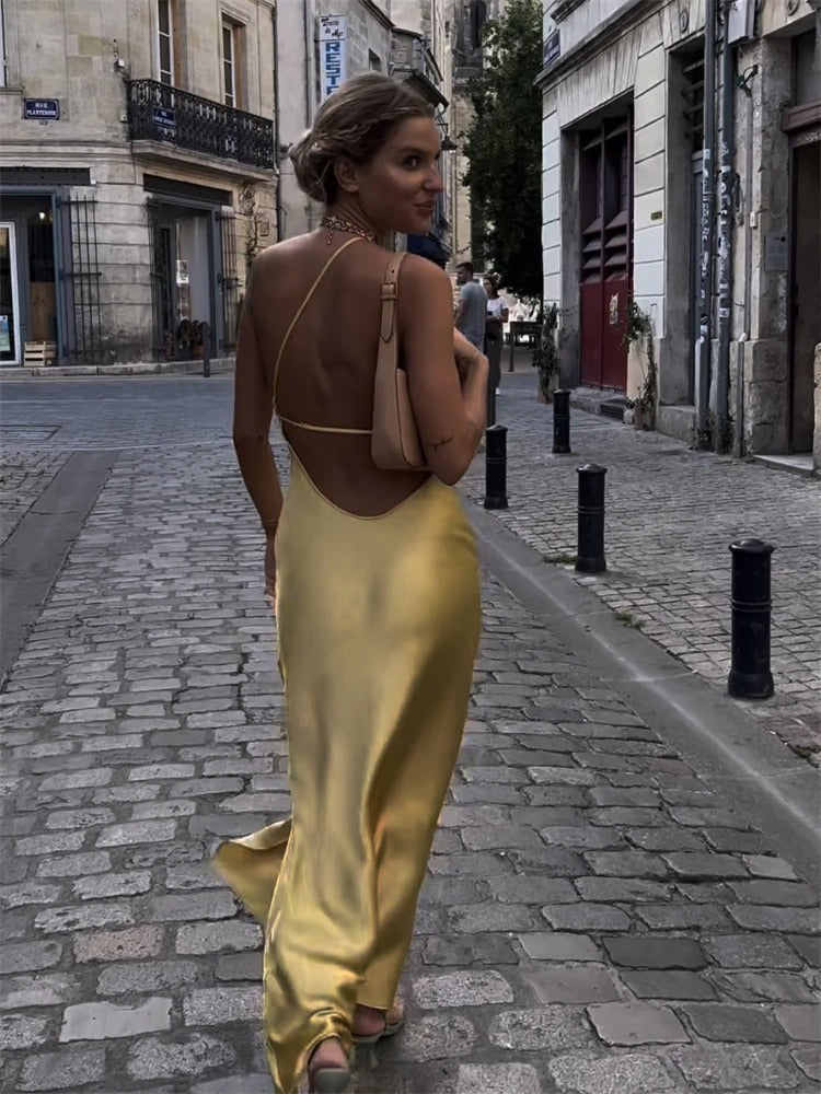 Elegantes Gelbes Sommerkleid – Juliette