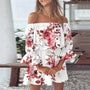 Sommerkleid mit Blumenmuster und ausgestellten Ärmeln – Mireille