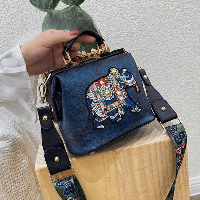 Gestickte Mandala-Umhängetasche – Leichtes, Vielseitig Verwendbares Boho-Design