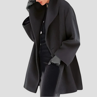 Damen Wollmantel mit Kapuze – Arvella