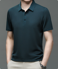 Herrenpolo aus atmungsaktivem Mesh – Matteo
