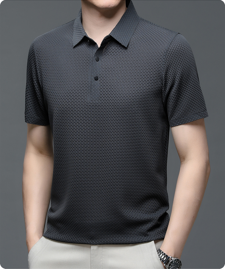 Herrenpolo aus atmungsaktivem Mesh – Matteo