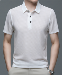 Herrenpolo aus atmungsaktivem Mesh – Matteo