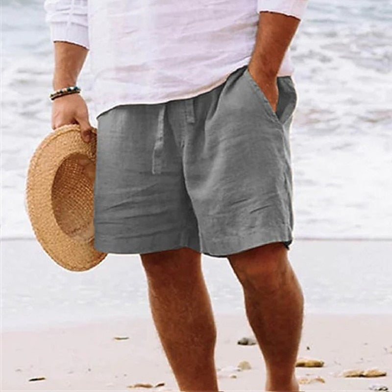Leichte Herren Freizeitshorts mit Taschen und Kordelzug – Enzo
