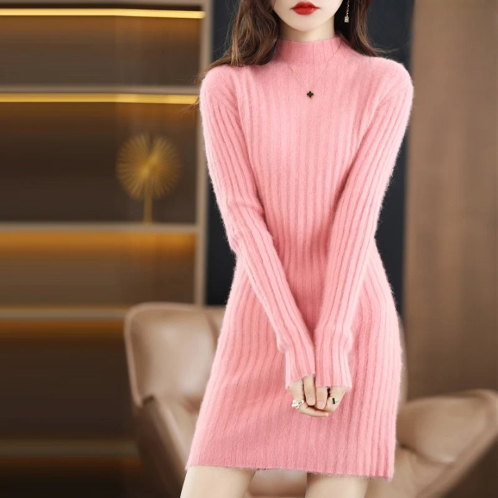 Strickkleid Herbst mit Kragen – Noëlle