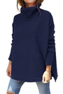 Warme locker sitzende Damenpullover mit Rollkragen - Amara