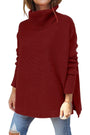 Warme locker sitzende Damenpullover mit Rollkragen - Amara