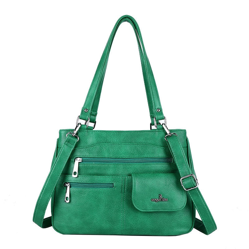 Multi-Compartment Damen Schulter- und Crossbody-Tasche – FlexiCarry