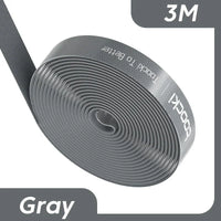 Toocki Kabel-Organizer, Drahtwickler, USB-Kabelmanagement, Schutz für Kopfhörer, Maus, Kabelbinder, Telefonzubehör für iPhone, Samsung-3M Gray-State of Style