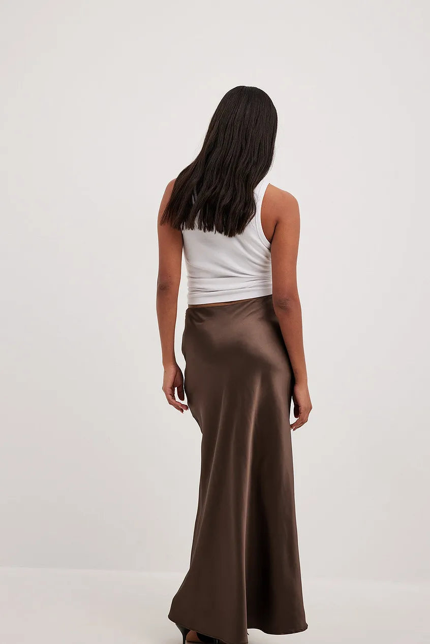 Hohe Taille Satinrock – Leona