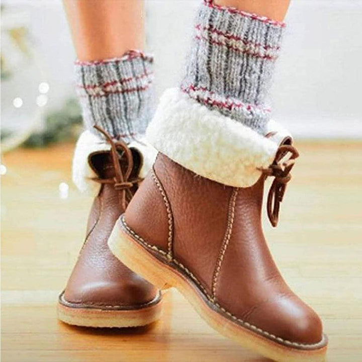 Damen Wasserfeste Stiefeletten mit warmer Fütterung – Natalja